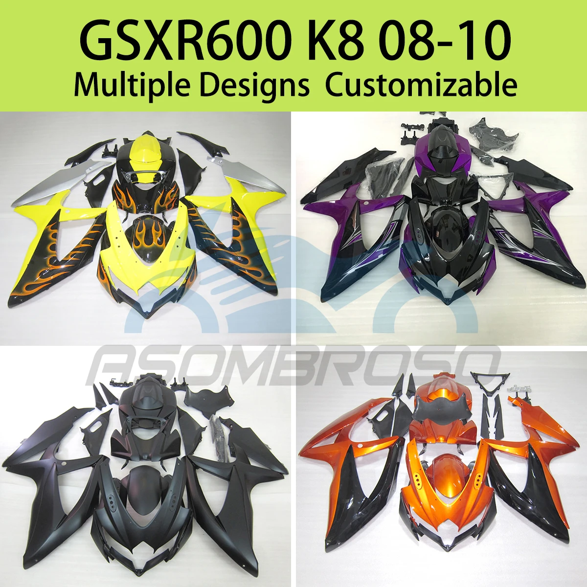 

Free Custom Fairing Kit for SUZUKI GSXR600 GSXR750 K8 08 09 10 Complete Motorcycle Fairing Plastic GSXR 600 750 08 09 10