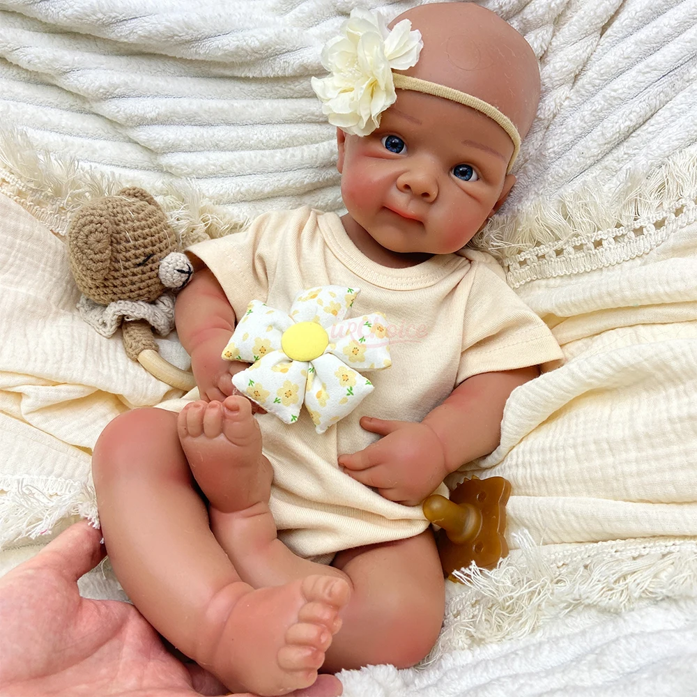 50cm Openbare Mond Bettie Flexibele Ledematen Realistische Siliconen Reborn Baby Meisje Pop met Fijne Textuurdetails voor Filmrekwisiet