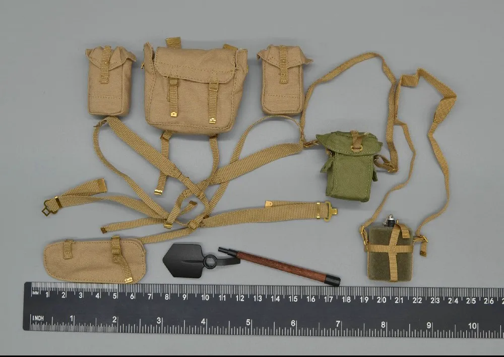 

UD9048 1/6 Scale Soldier Belt Bag Set Model for 12''WW II British Paratroopers