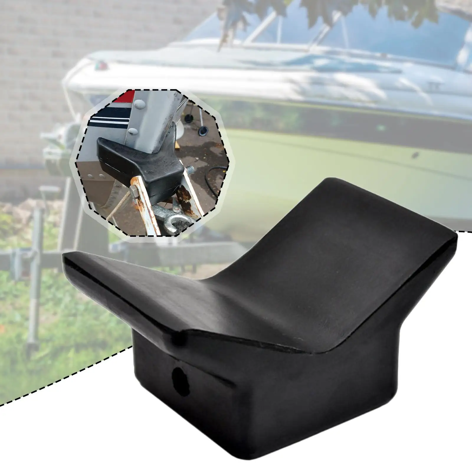 

Boat Trailer Bow Stop Bow Support Professional Modification Accessories Black V