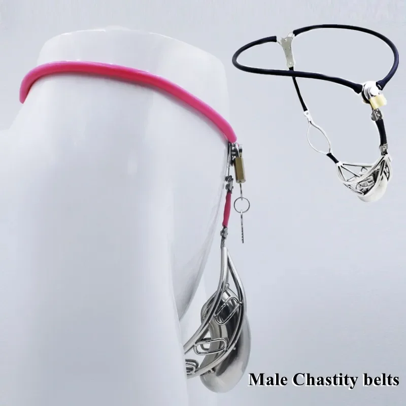 New Adjustable Waist Size Chastity Belt Anti-Cheating Male Cock Devices Metal Penis Lock Pants with Anal Plug Adult Sex Toys 18+