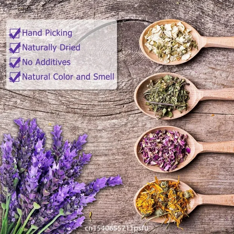 

High Quality Natural Dried Flowers For Candle Making, Home Decor, Bath DIY Crafts Gift Wrapping, Versatile Floral Supplies