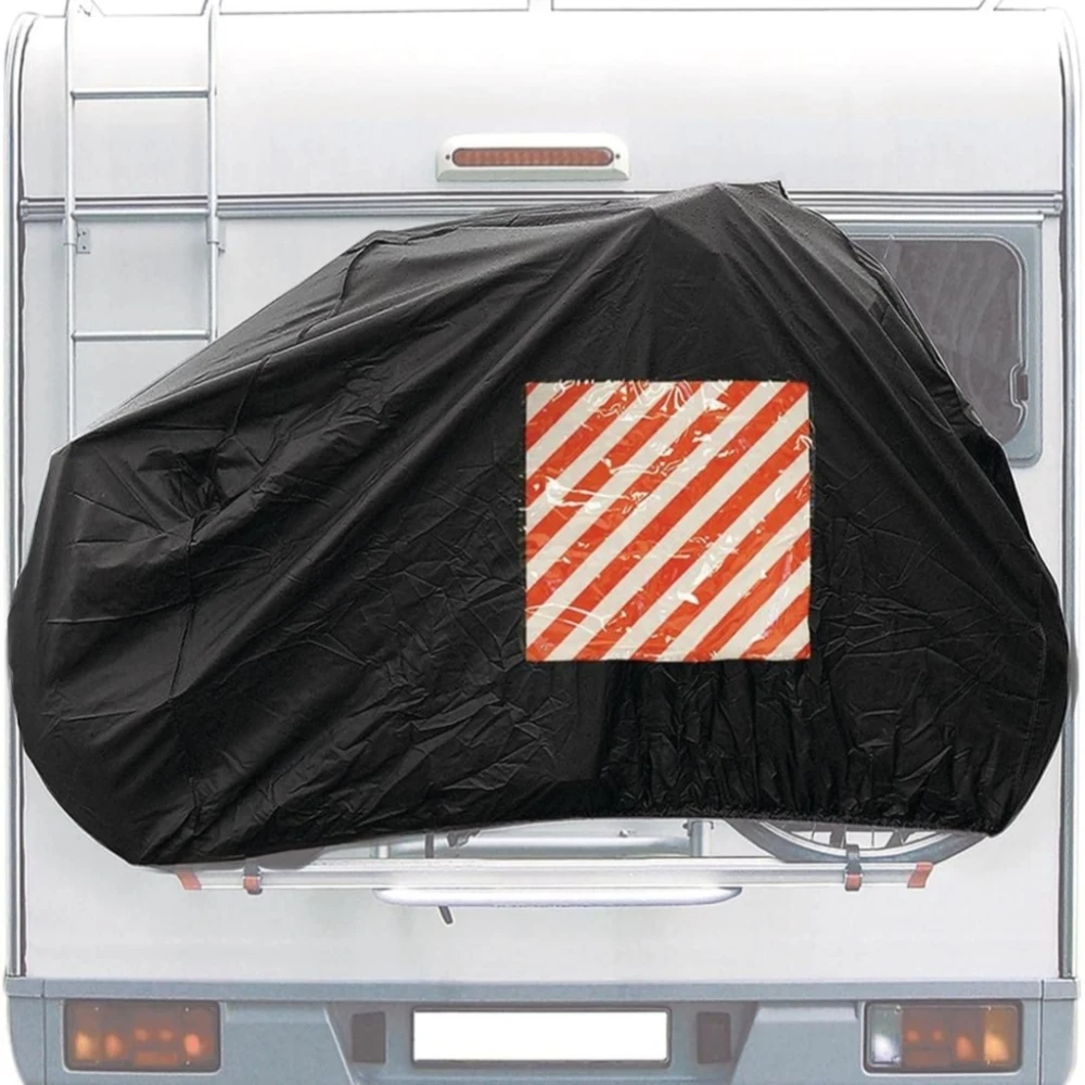 Motorhome Rear Mount Bicycle Cover Durable 210D Oxford Bicycle Protective Cover For 1 Or 2 Bikes RV Caravan Accessories