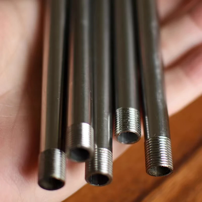 

Stainless Steel Double-Ended M10x1 External Thread Hollow Tube - Lamp Coupler Adapter for Desk/Pendant Light Fixture Repair