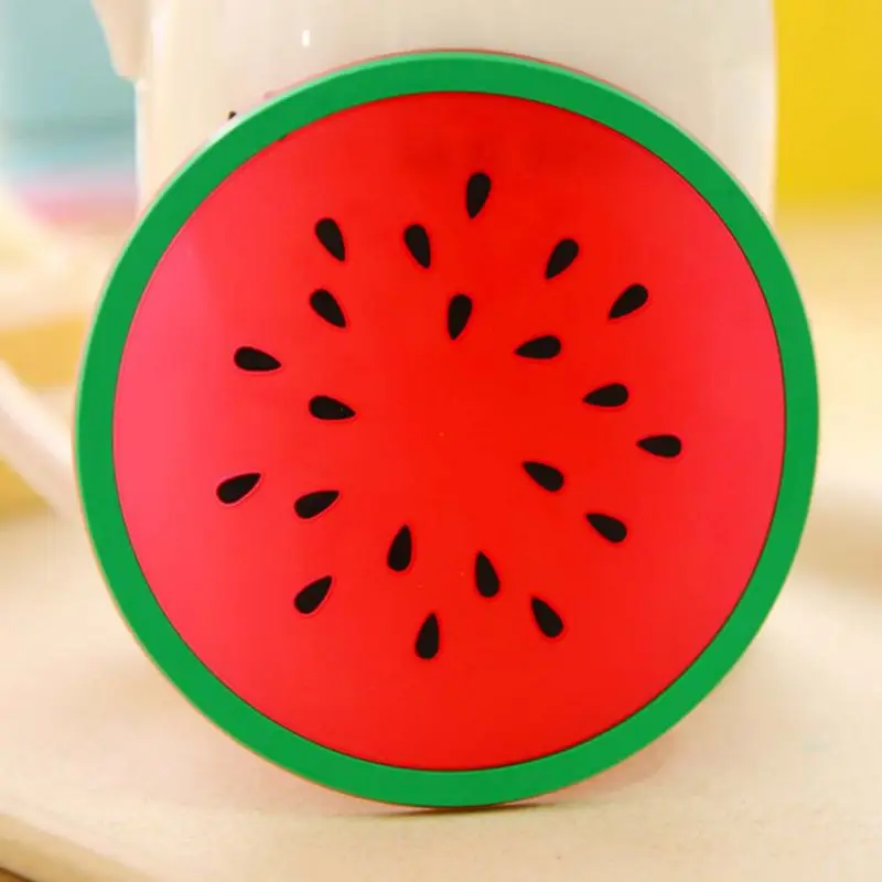 6pcs  Fruit Shape Cup Coaster Silicone Silicone Insulation Mat Cup Pads Drink Holder Mug Stand Home Table Decorations