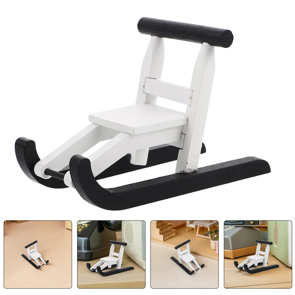 

4 шт. миниатюрные деревянные сани, украшения, рождественские настольные центральные элементы, праздничные аксессуары, мини-декоративные фигурки