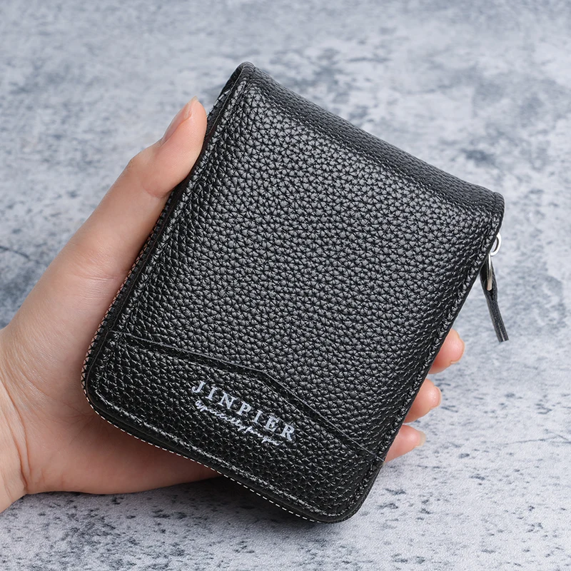 New Men's Short Wallet Trendy Multi-Card Large Capacity Coin Purse Card Holder Money Clip Factory Direct Sale in Stock