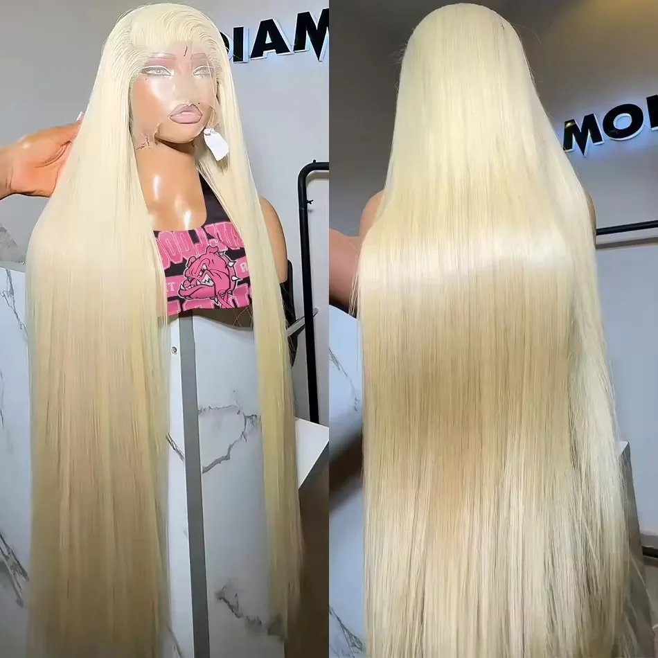 

Honey Blonde 613 HD 250% 13X6 Straight Lace Front Human Hair Wigs 5X5 Closure 40 Inches 13X4 Lace Frontal Wigs Remy Hair Wig