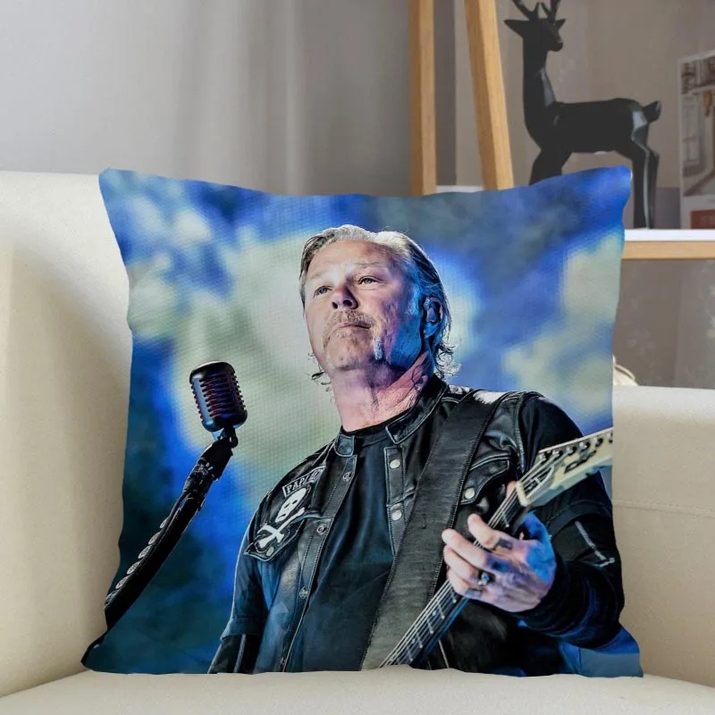 Musife Custom James Hetfield Pillowcase Home Decoration 45x45cm Zipper Square Pillowcase Throw Pillow Cover Drop Shipping 04.24