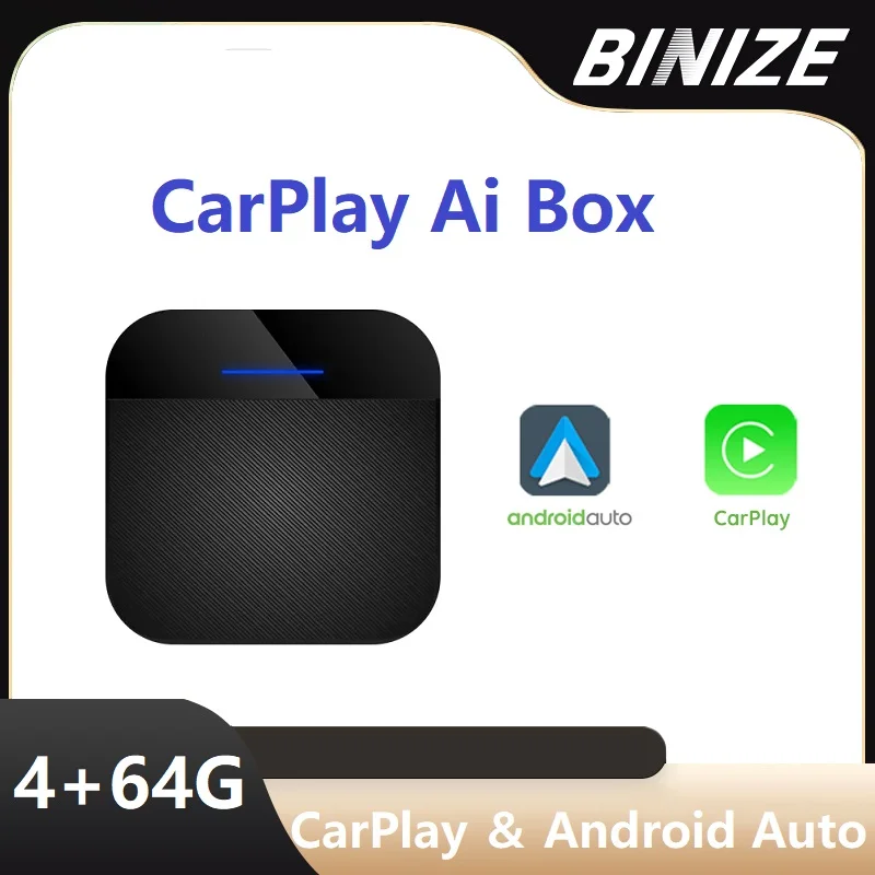 Binize CarPlay Ai Box Беспроводная автомобильная система Android с поддержкой HDMI 4G LTE GPS для VW Toyota Kia Honda