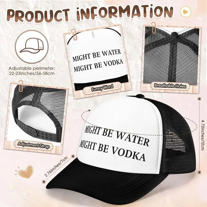 JaGely Trucker Hat for Women Funny Humor Baseball Hats Gag Inappropriate Adjustable Cap for Women Girl Men Birthday Gifts
