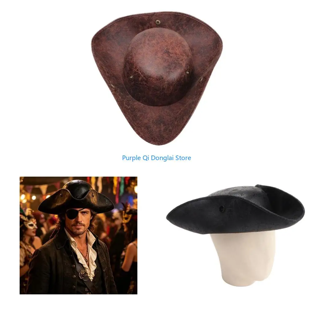 L21E Three Corner Pirate Hat for Party Use, Photo Props and Stage Shows