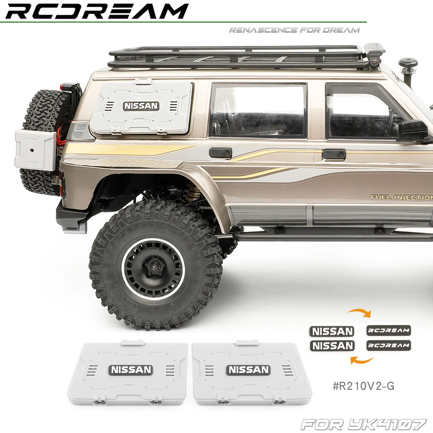 RCDream 1/10 Side Window Toolbox Expansion Box for YK4107 Upgrade Option Parts