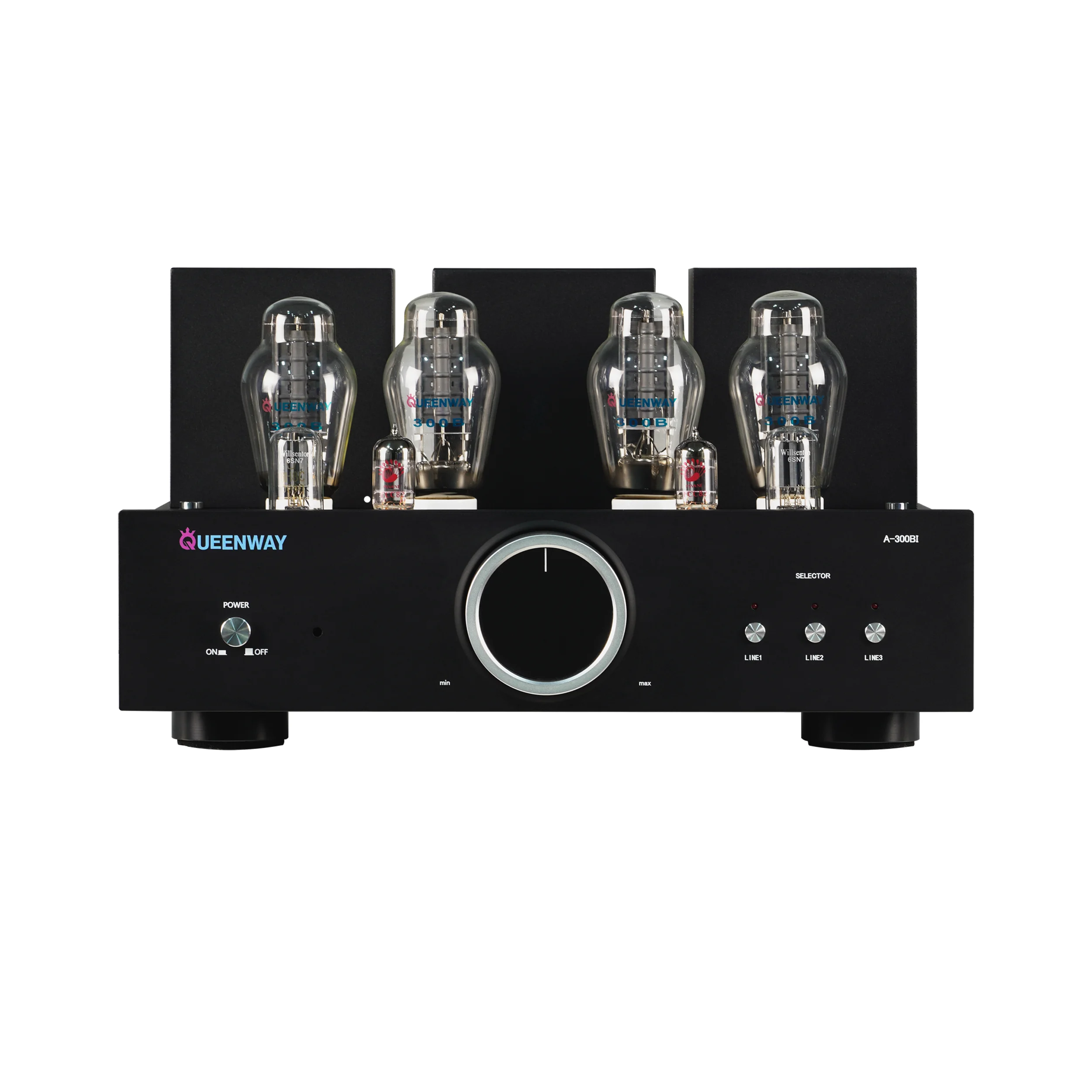 Queenway A-300BI Psvane 300B 4PCS Integrated Tube Vacuum Amp Class a 18W*2 With Remote and Cayin Line MagneticTube Amplifier