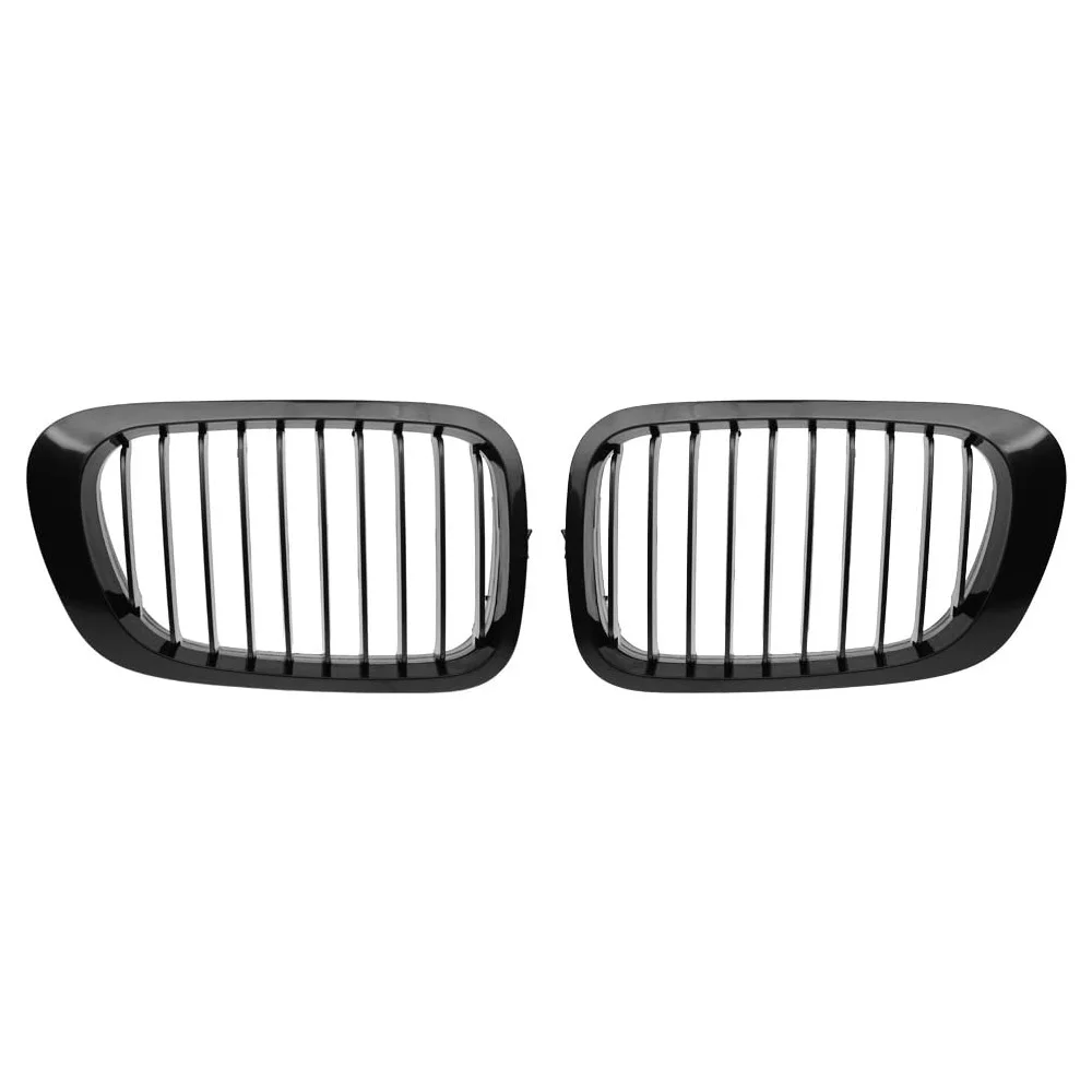 Left Right Front Hood Kidney Grille Grill Replacement Single Line Center Grills  For BMW E46 2-Door 1999-2002 Car Accessories