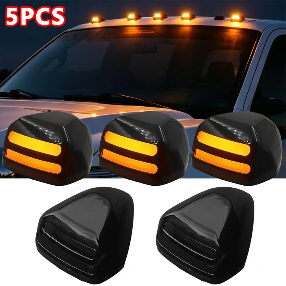 5pcs-smoke-car-led-cab-roof-top-marker-running-lights-amber-lamp-ford-1999-2016-f150-f250-f350-f450-f550-super-duty-pickup-truck