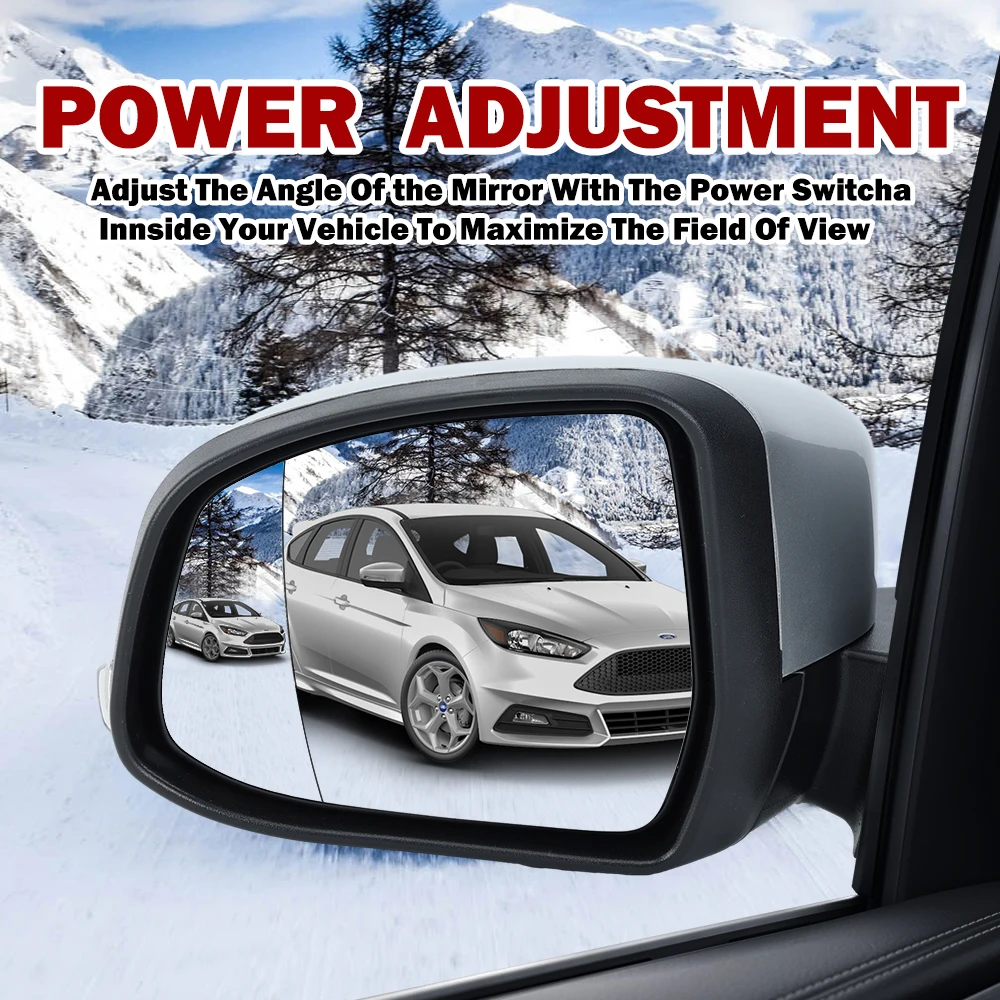 Left Side 8 Pins Rearview Mirror Assembly For Ford Focus 2011 2012 2013-2019 EU Version Grey Heated Side Mirror Car Accessories