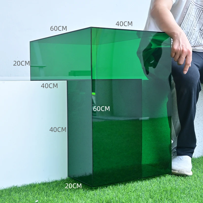 Customized transparent color acrylic L-shaped display stand for fashion store decoration products