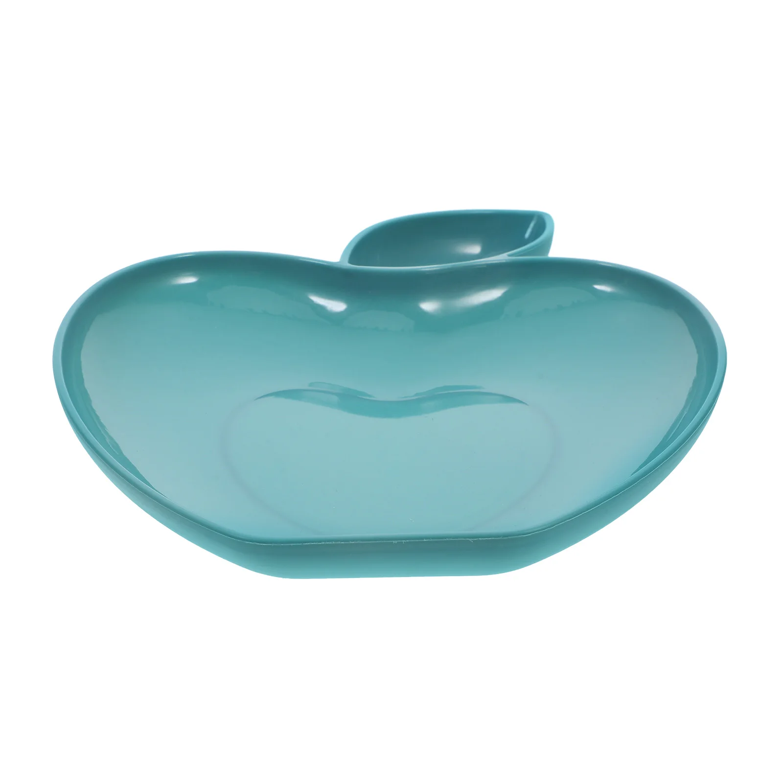 

Dumpling Plate Compartment PP Material Snack Tray Fried Apple Shaped Dip Plate Chicken Apple Shape Chip Dip Set Serving Dish