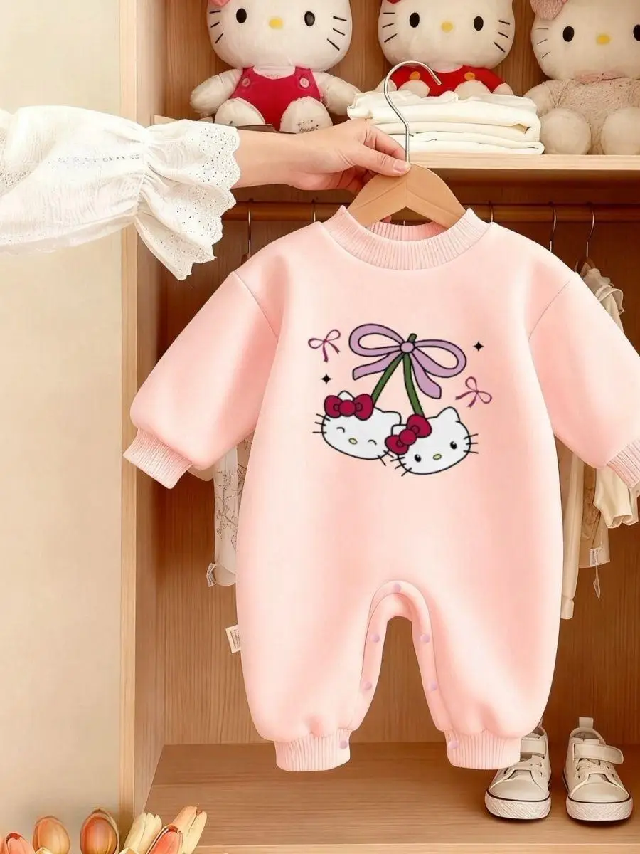 

Детский костюм Thiened Fce Rer, исходящая одежда для маленьких девочек, теплый сезонный комплект одежды с мультяшным дизайном, зима-осень