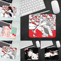 Tomie Kawakamis Hellos Kittys Gaming Mouse Pad XS Small Mousepad For PC Gamer Desktop Decoration Office Mouse Mat Deskmat Rug