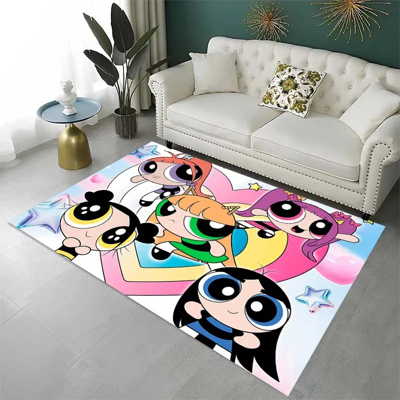 

The Powerpuff Girls Carpet rug Mat For Bathroom Kitchen Long Corridor Carpets Non-Slip Living Room Rugs Home Decor Baby mat Gift