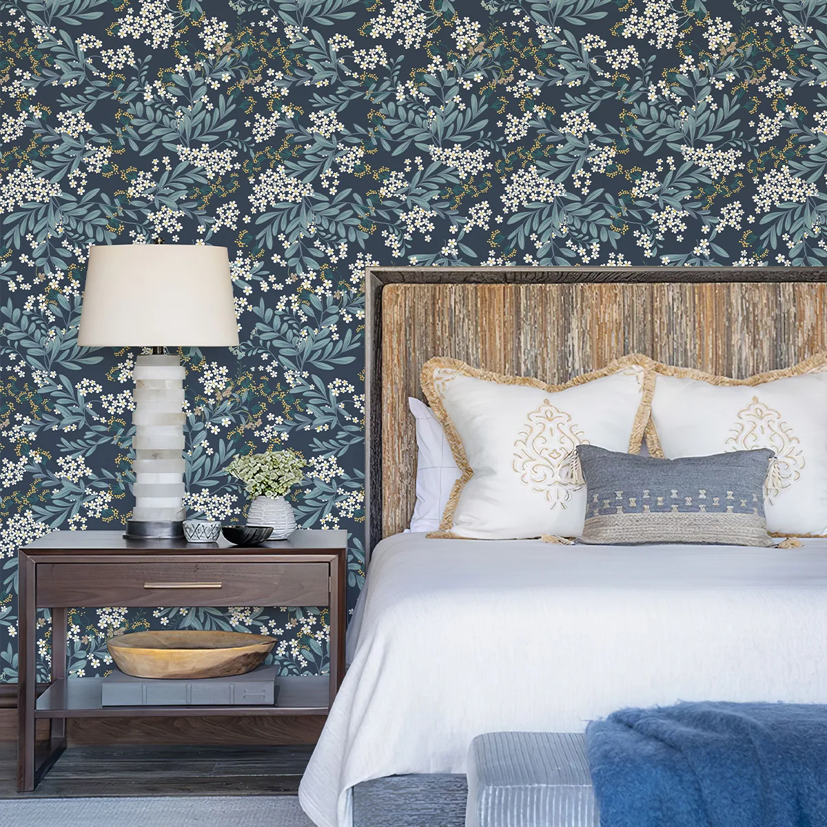 Винтажные обои во французском стиле, темно-синие виноградные листья, водостойкий декор, самоклеящаяся наклейка на шкаф