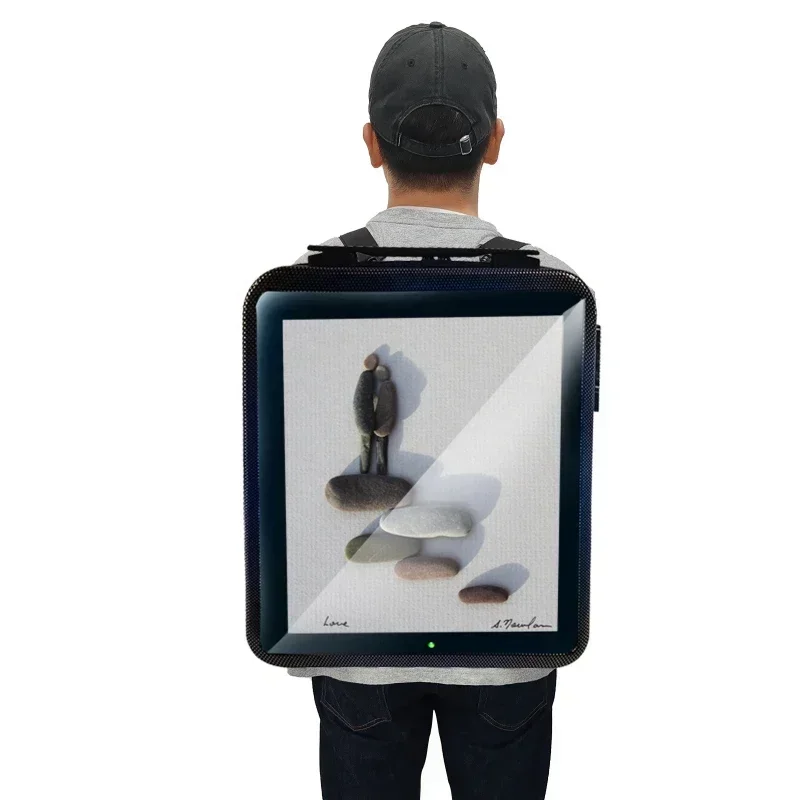 15.4 Inch Android Human Walking Digital Backpack Screen 4G …