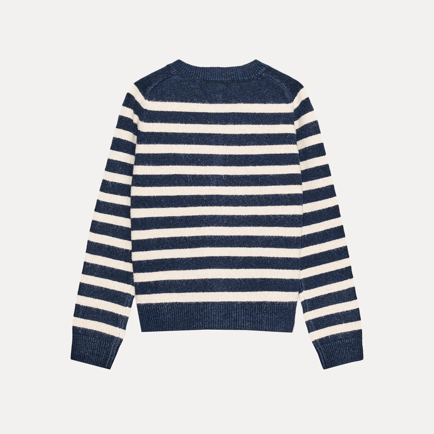 Z سترة نسائية محبوكة غير رسمية شريطية Faion ملابس خارجية طويلة Sve مستديرة Ne زر حتى سترة خريف 2025