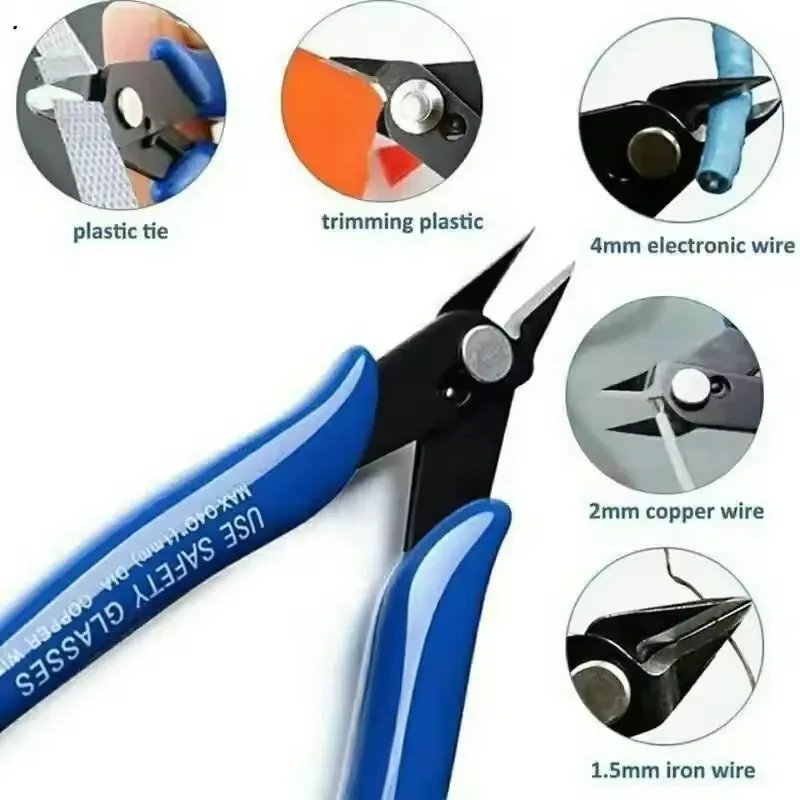 1/3/5/10PCS 170 Universal Pliers DIY Electronic Diagonal Side Cutting Nippers Wire Cable Cutter 3D Printer Parts Hand Tools