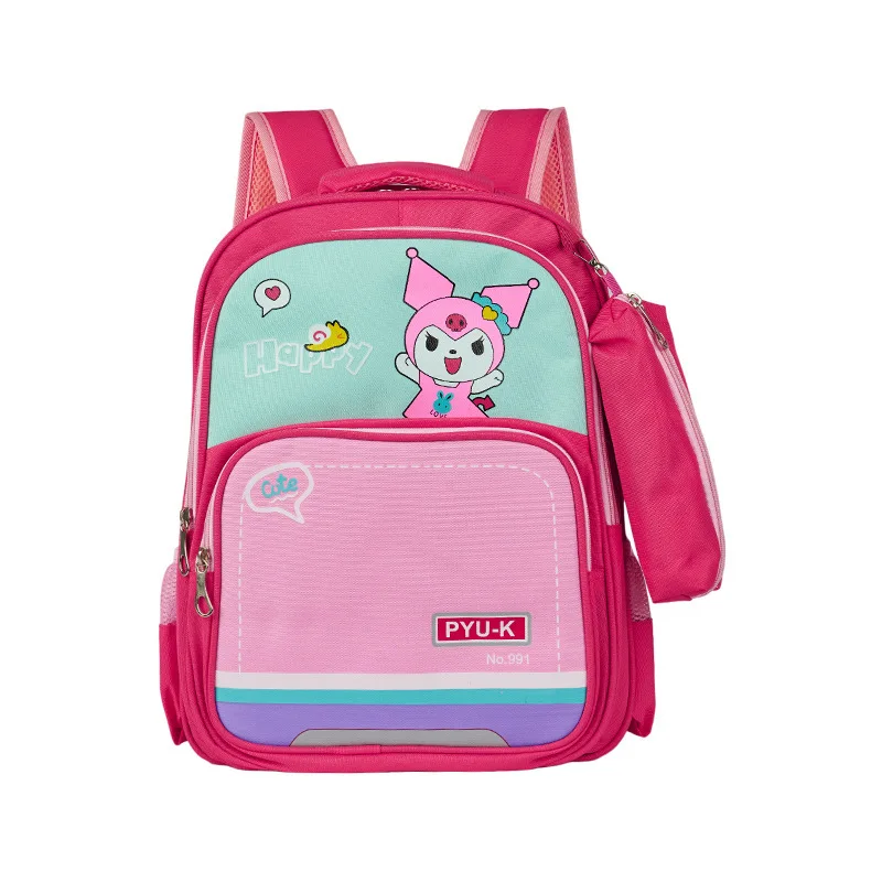 Cute cartoon purple print Kulomie student schoolbag Sanrio new fashion trend lightweight burden reduction backpack