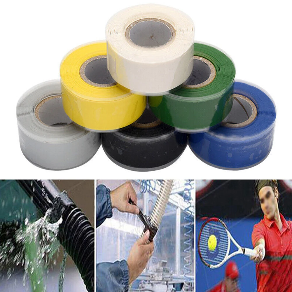 1 Pc Heat Resistant Pipe Waterproof Silicone Leak Rescue Repair Self Tape Hose Rubber Waterproof Rubber Tape Tool Accessories