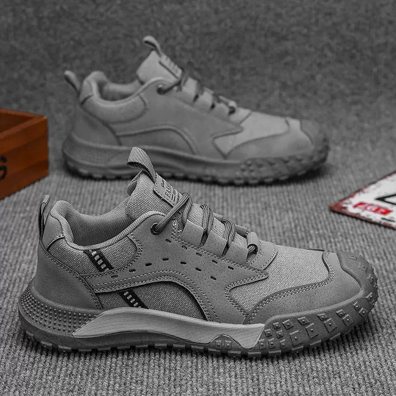 Novos calçados de segurança ao ar livre masculinos, calçados esportivos antiderrapantes e resistentes ao desgaste, calçados casuais para caminhada
