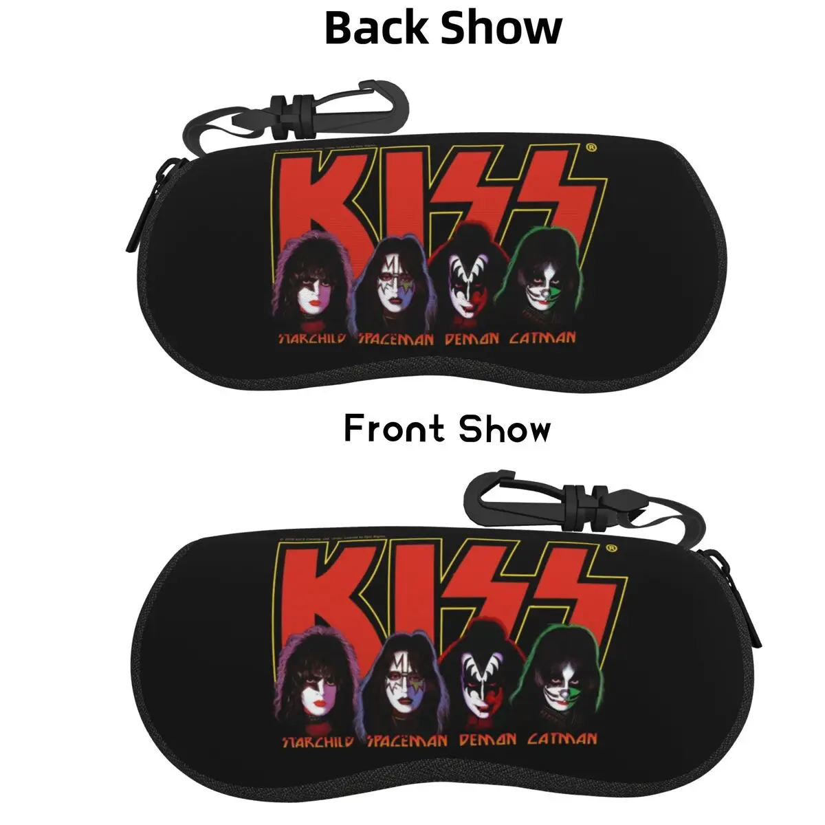 

Логотип KISS Band с чехлом для очков, защитный чехол для солнцезащитных очков, женская и мужская мягкая сумка для очков, сумка