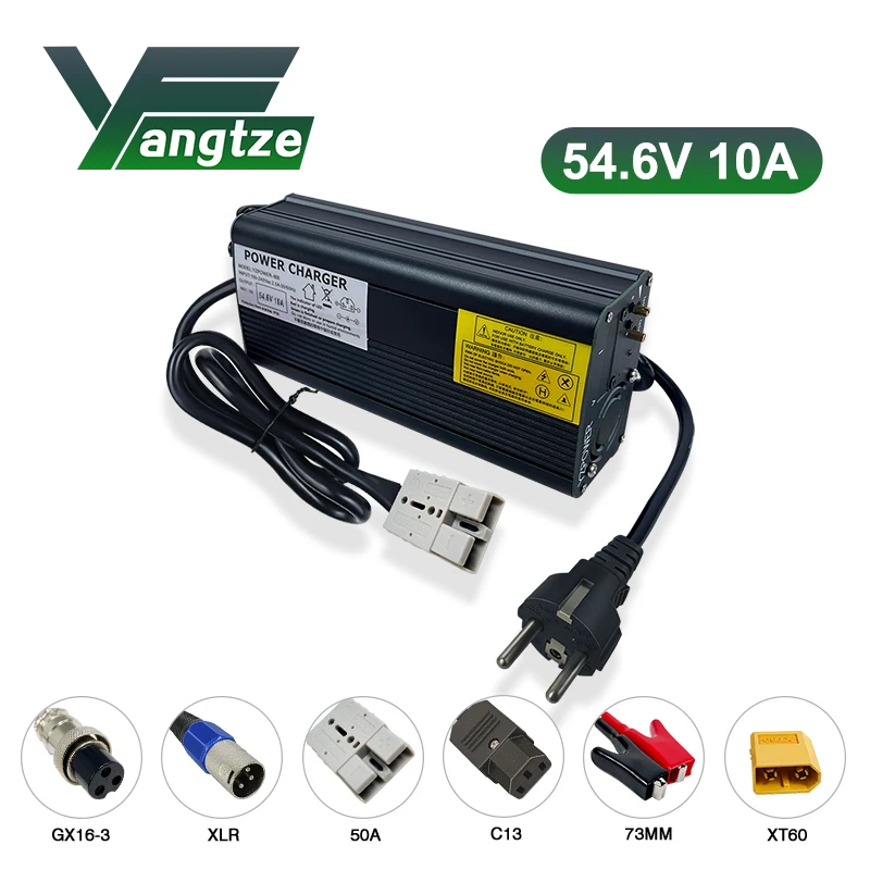 

Yangtze 54.6V 10A Intelligent Adaptive Lithium Battery Charger Intelligent and Efficient Charging for 48V Lithium Battery