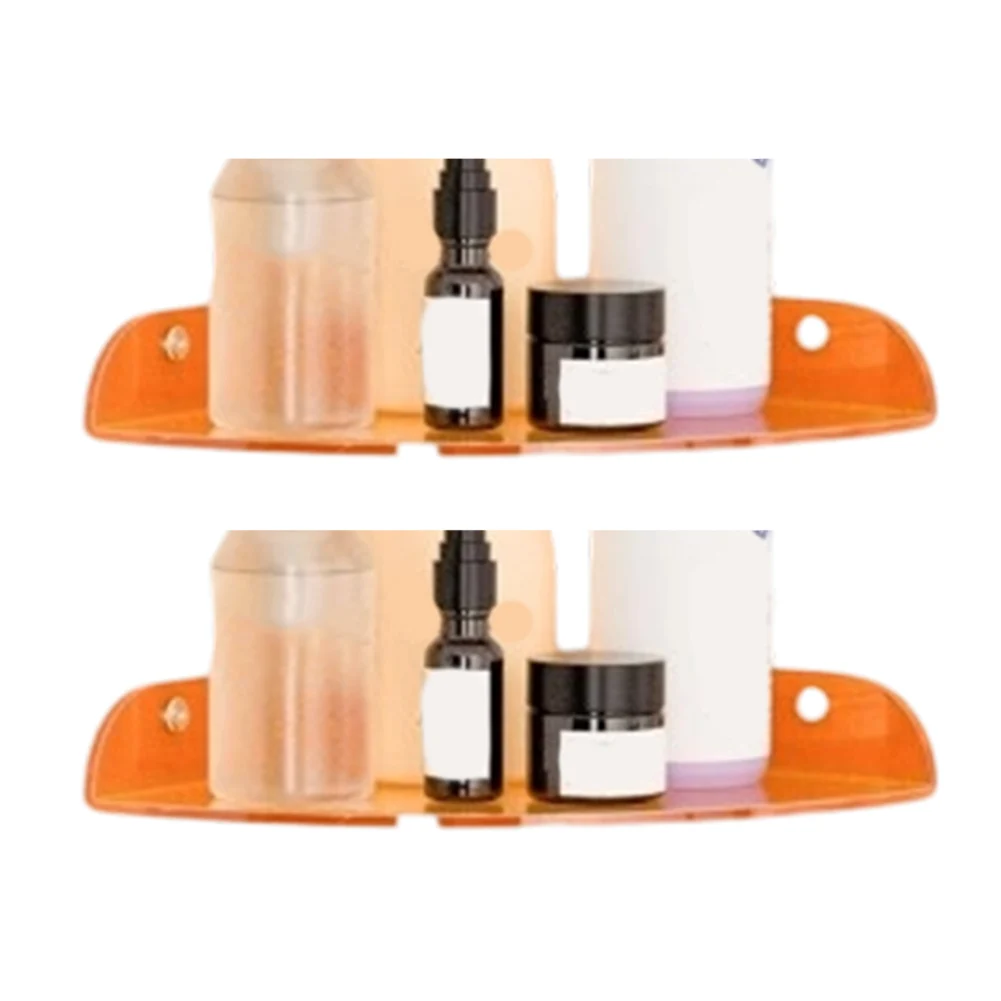 Iridescent for acrylic Corner Shelves Set of 2 for Floating Wall Storage Providing Space Optimization in Multiple Rooms