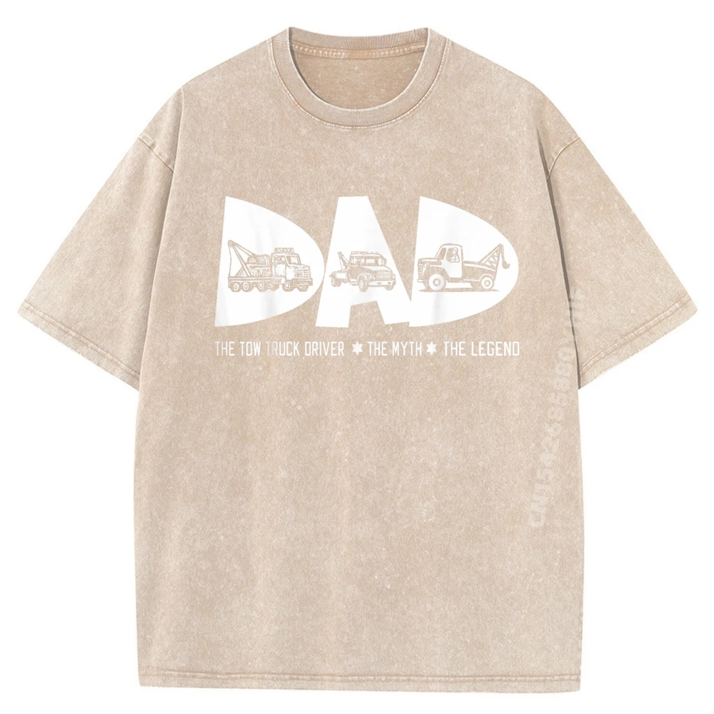 أبي سحب شاحنة سائق أسطورة الأب يوم التي شيرت الجرافيك تي شيرت الخريف عالية الجودة الرجال غسلها تي شيرت الأبجدية