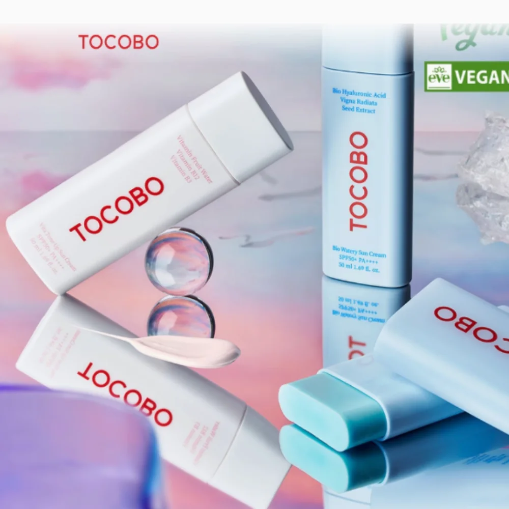 Tocobo – Protection solaire en coton naturel, rafraîchissante, hydratante, lissante, forte UV, violette, Non grasse, Protection solaire, soins pour la peau