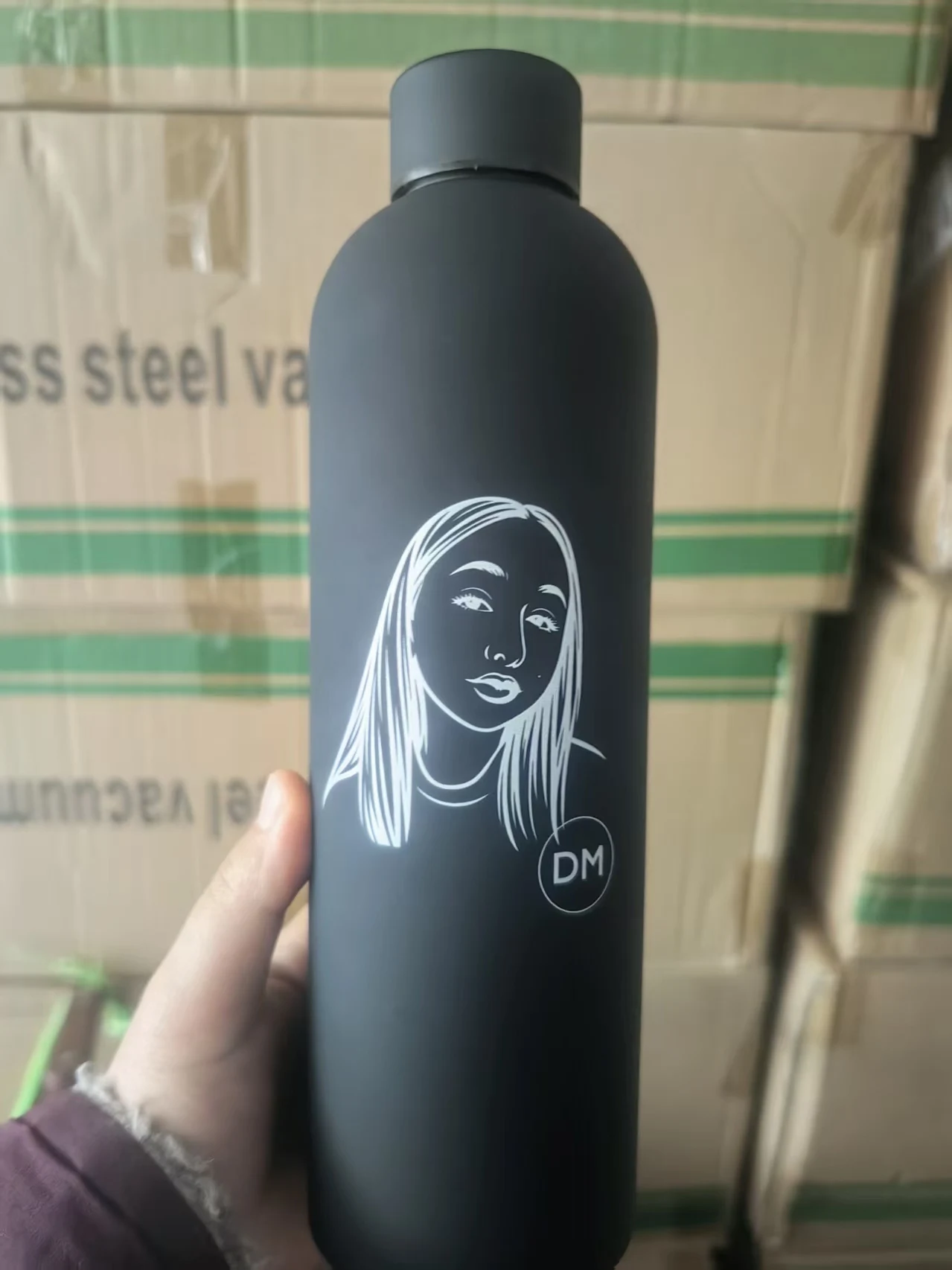 Custom Logo Thermos Large Vacuum Flask Stainless Steel Portable 500ml Caf Thermos Bottle Outdoor Sports Water Bottle Travel Mug