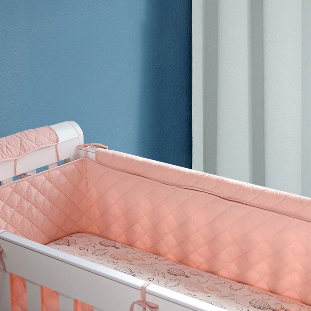 Cot Bumper For Cots Edge Protection Baby S Sleeping Joy Adjustable And Removable For Cleaning Blue