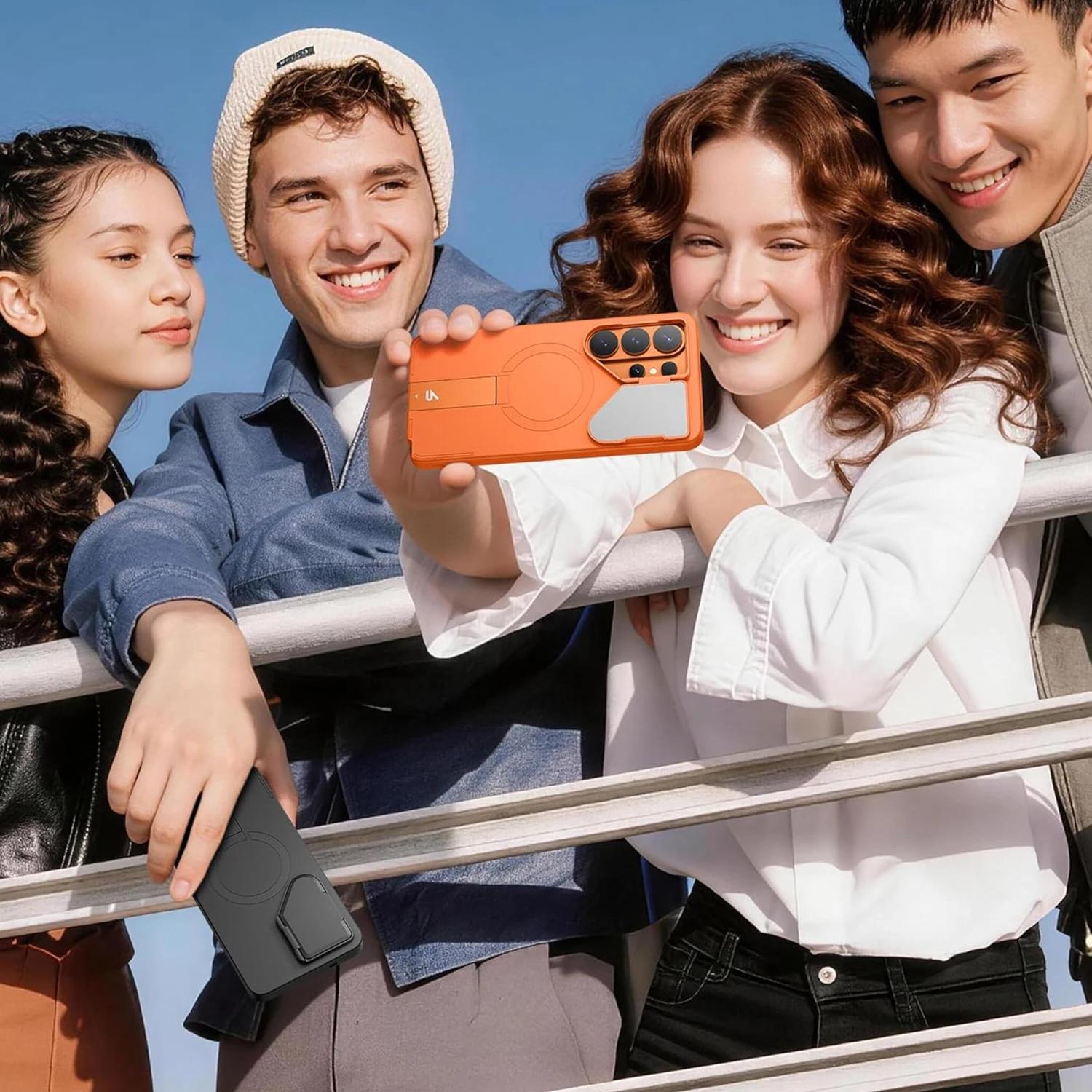 Etui Suritch do Samsung Galaxy S26 Ultra, magnetyczne etui ochronne z osłoną na aparat i regulowaną metalową podstawką. — zdjęcie produktu 6
