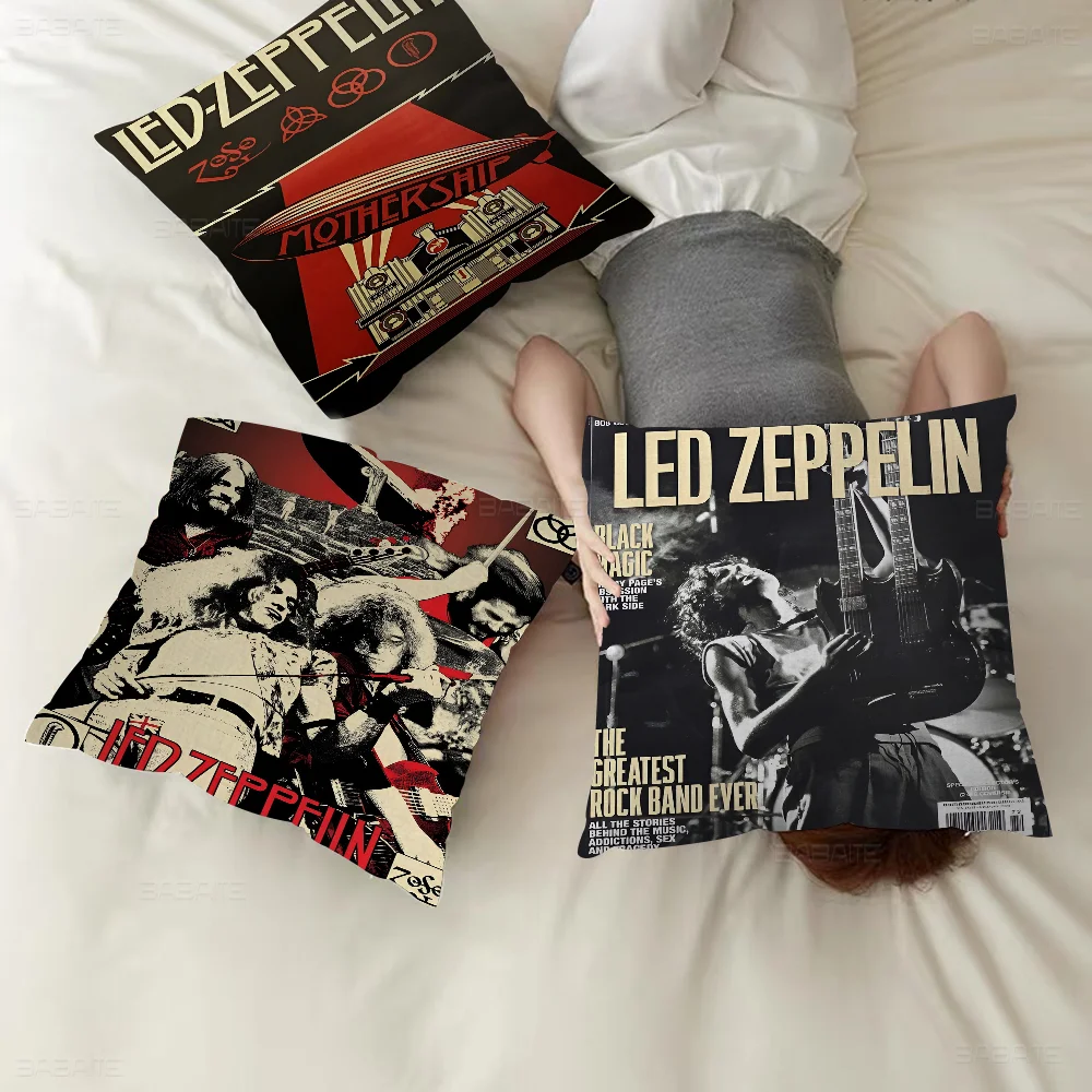 Band L-Led Z-Zeppelin Pillow Case Cushion Cover Car Throw Pillow Case For Sofa Car Christmas Gift 40x40cm 45x45cm