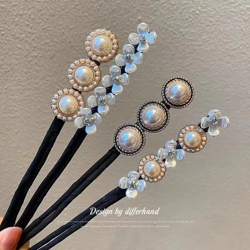 

Vintage Shell Pearl Hairpin Bun Hairstyle Hair Stick Women Elegant Hair Scrunchies Flower Hair Maker Tools Hair Accessories