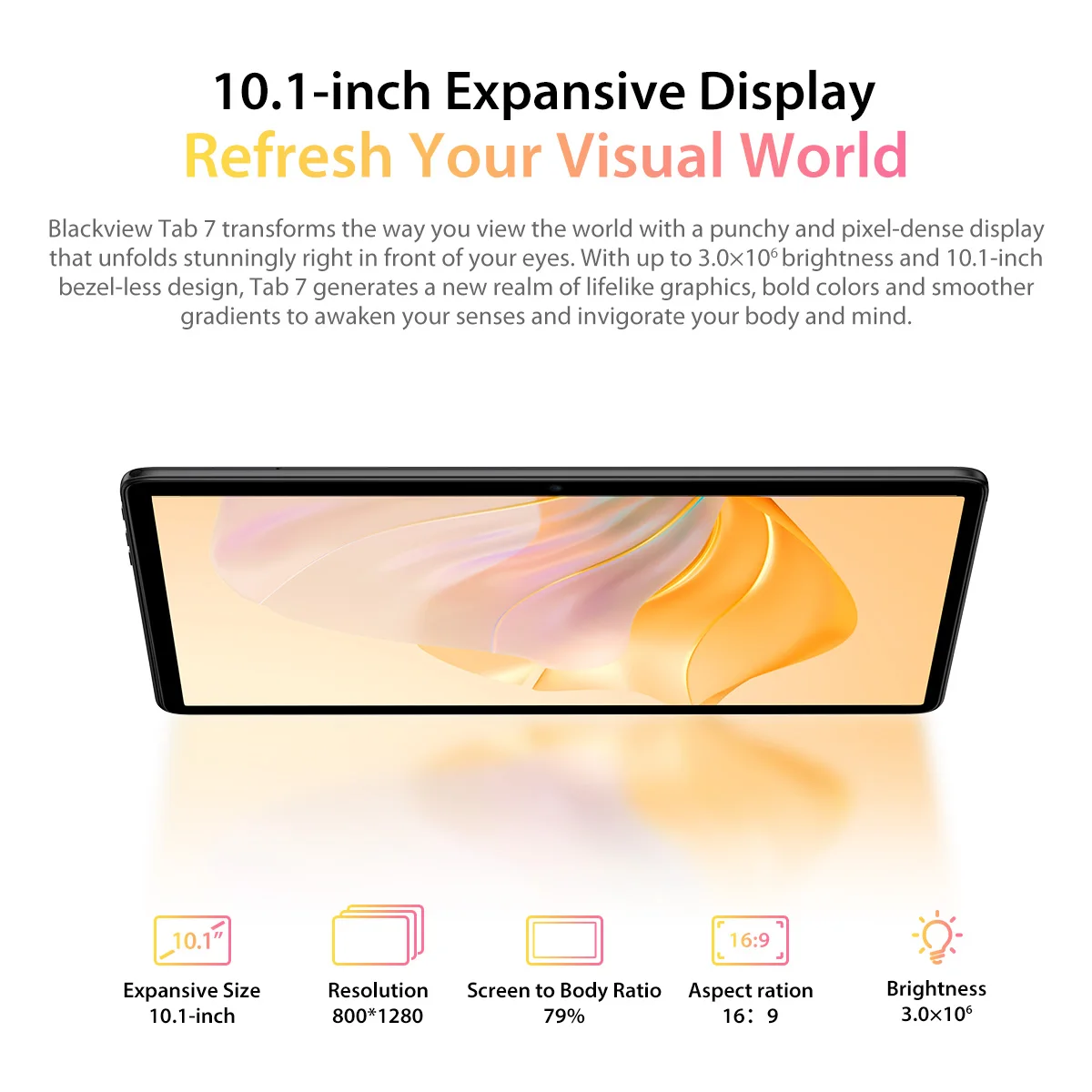 [عرض عالمي ممتاز] جهاز لوحي Blackview Tab 7 بشاشة 10.1 بوصة ونظام تشغيل أندرويد 11 وبطارية 6580 مللي أمبير في الساعة أجهزة لوحية تعمل بالواي فاي 4G بسعة 3 جيجابايت و32 جيجابايت وتقنية التطور طويل الأمد (LTE)