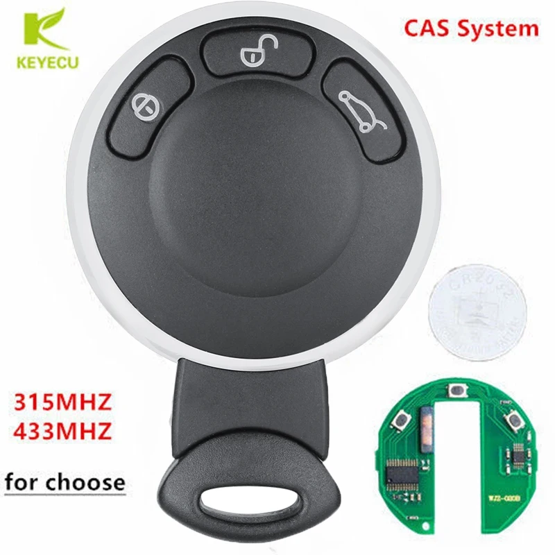 KEYECU Cheap Remote Key CAS System 315MHZ/433MHZ/868MHZ ID46 Chip for BMW MINI COOPER S ONE D CLUBMAN COUNTRYMAN CABRIO With Log