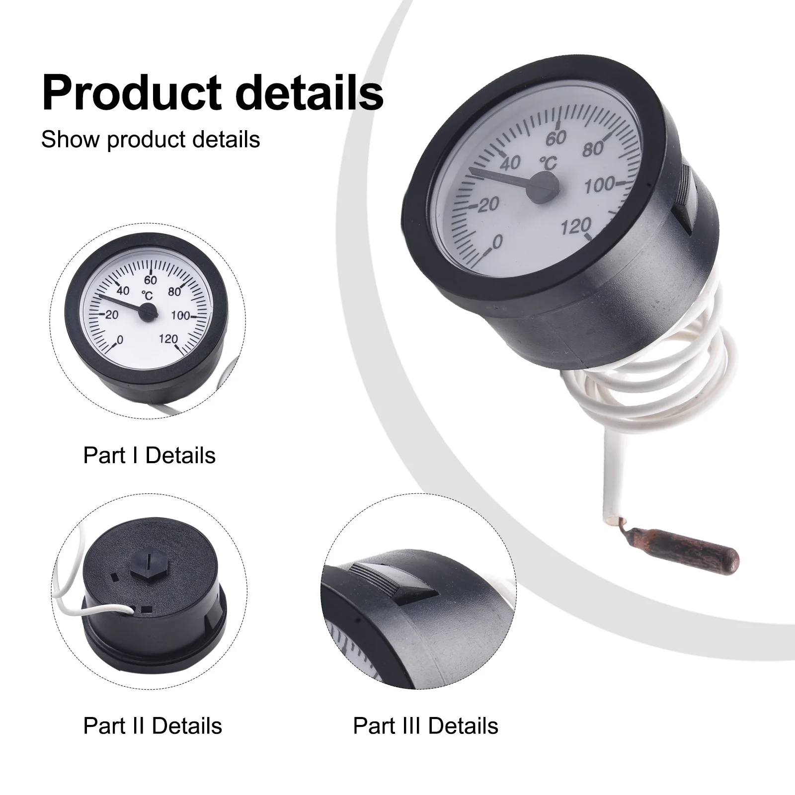 

Датчик температуры диапазона 2: ° C Точный прозрачный и легко читаемый дисплей Высококачественный температурный диапазон