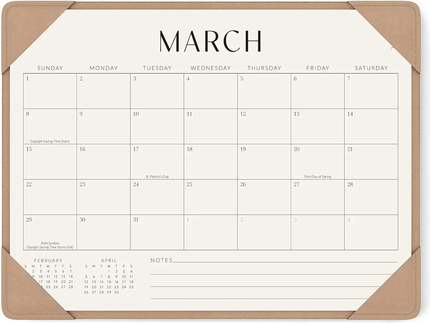 

Настольный календарь на 2026-2027 годы с подставкой, 14x10,5 дюймов, для дома, офиса, школы, удобное планирование, праздничный подарок, абрикосовый цвет