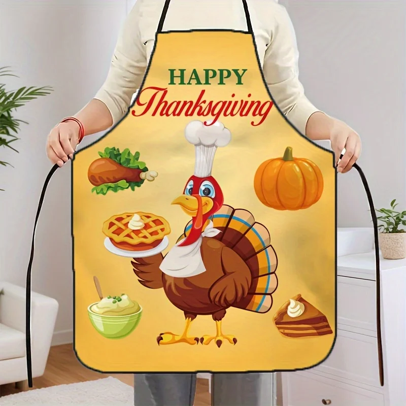 

1, фартук на День Благодарения, прочный материал, удобная посадка, круглый дизайн, идеально подходит для гриля, приготовления пищи, выпечки и вечеринок