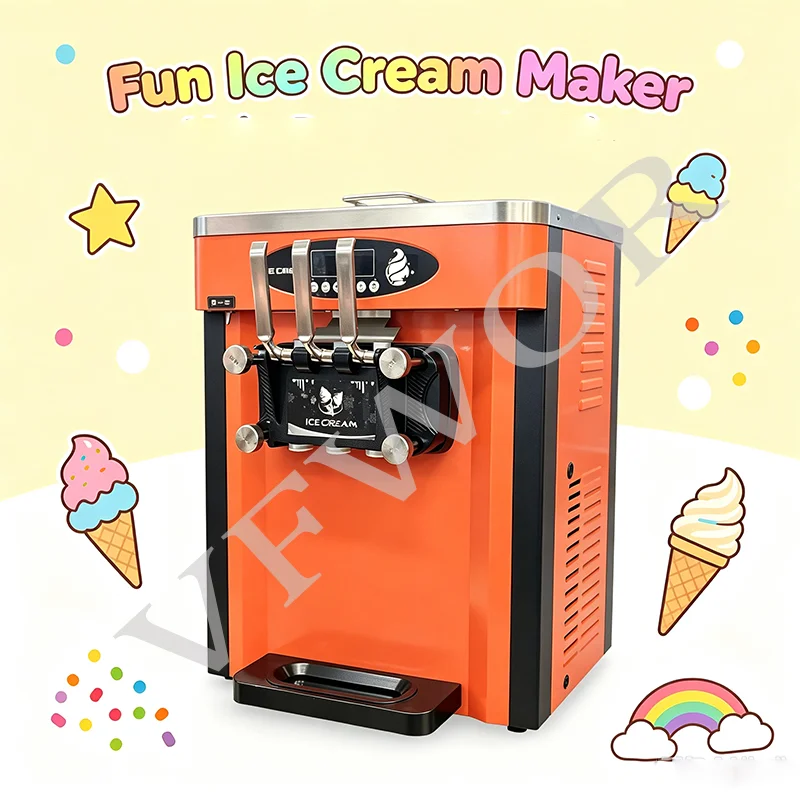 Soft Serve Ice Cream Machine Low Consumption Electric Icecream Maker