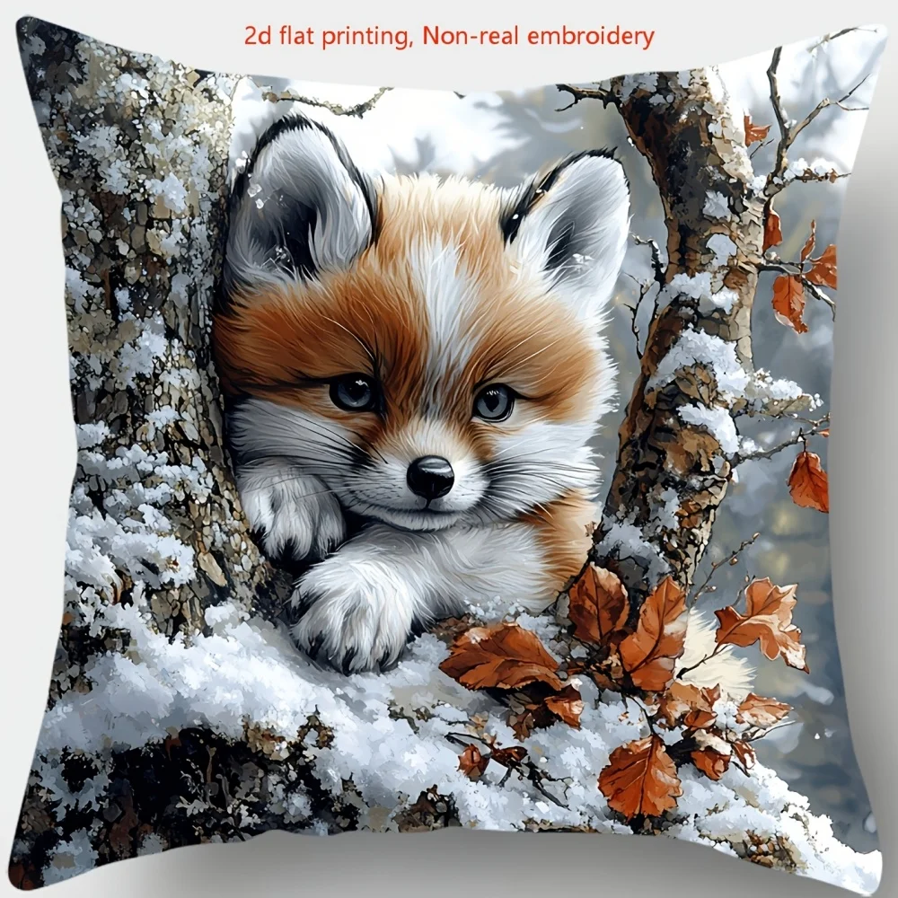 Fine Workmanship Polyester Pillow Cover Smooth Fabric Zipper Indoor Rest Cushion Cover